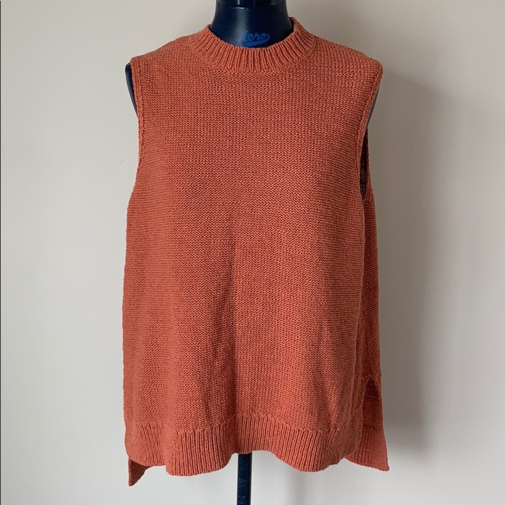 Lou & Grey knit blouse linen blend